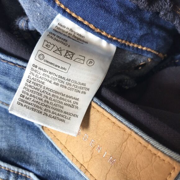 H&M & Denim Maternity Jeans Pant SZ 8 Blue Skinny High Rib Mama Stretch Tummy - Picture 4 of 9